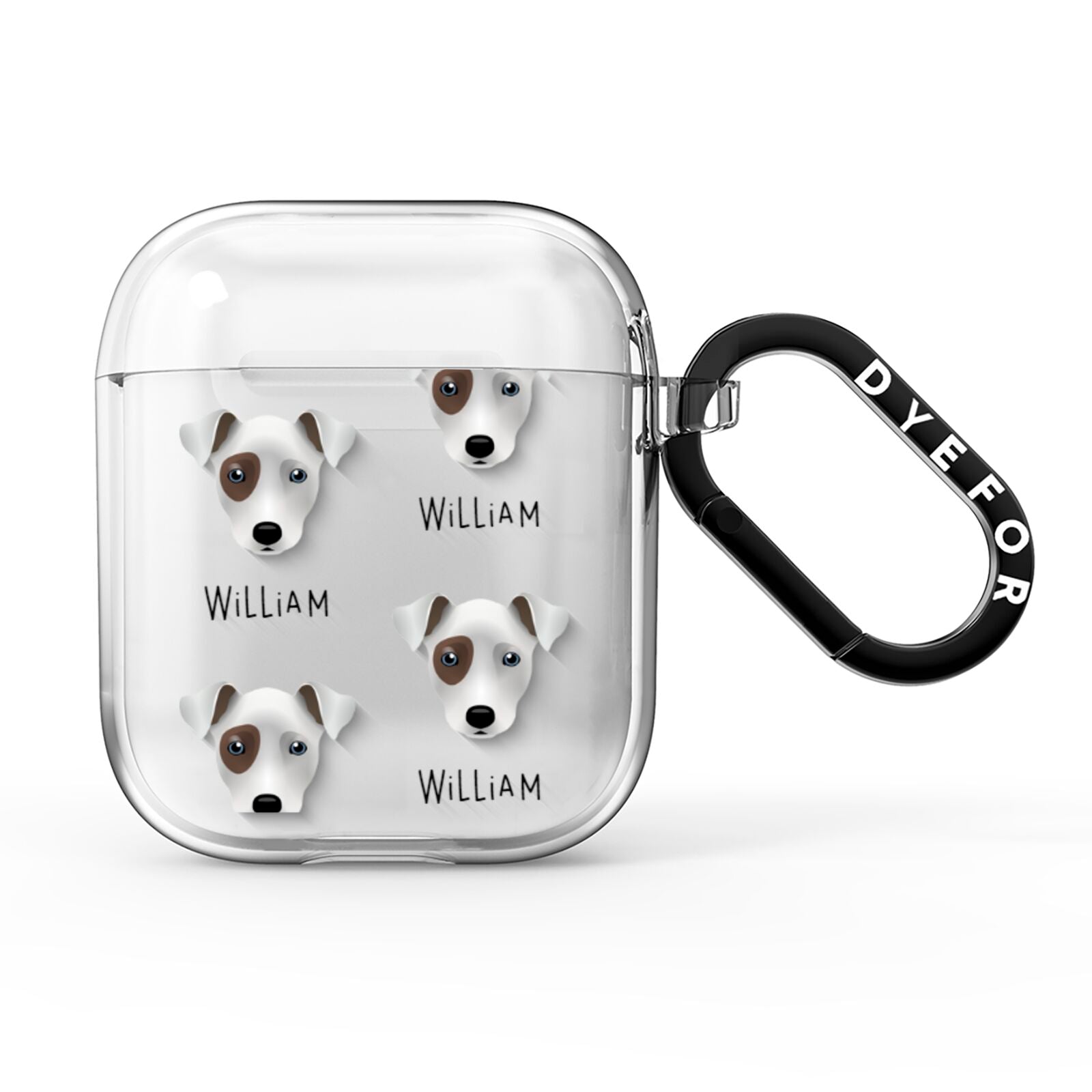 Chi Staffy Bull Icon with Name AirPods Clear Case