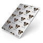 Chi Staffy Bull Icon with Name Apple iPad Case on Silver iPad Side View