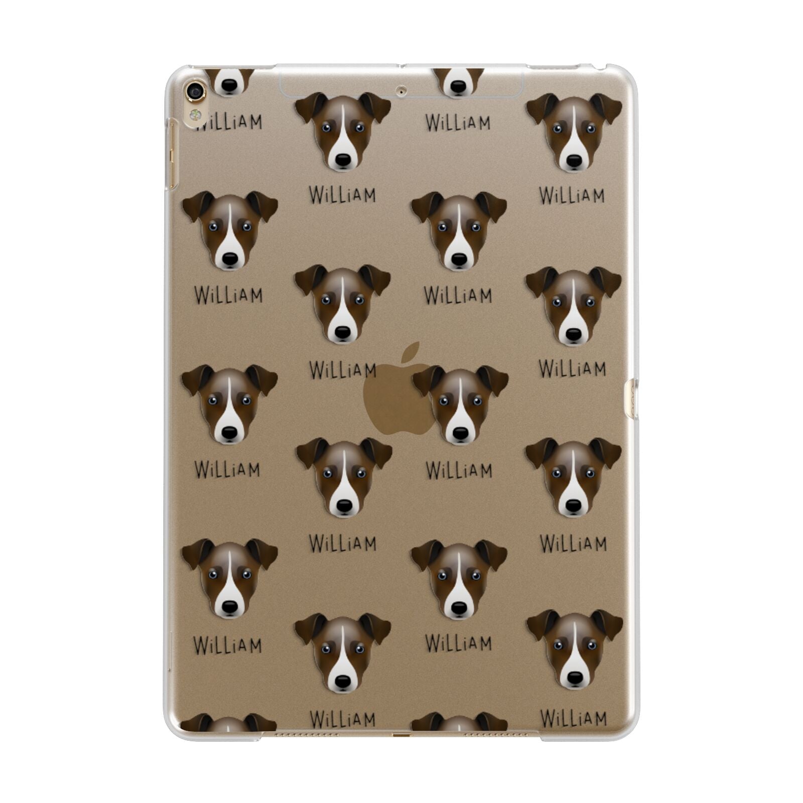 Chi Staffy Bull Icon with Name Apple iPad Gold Case
