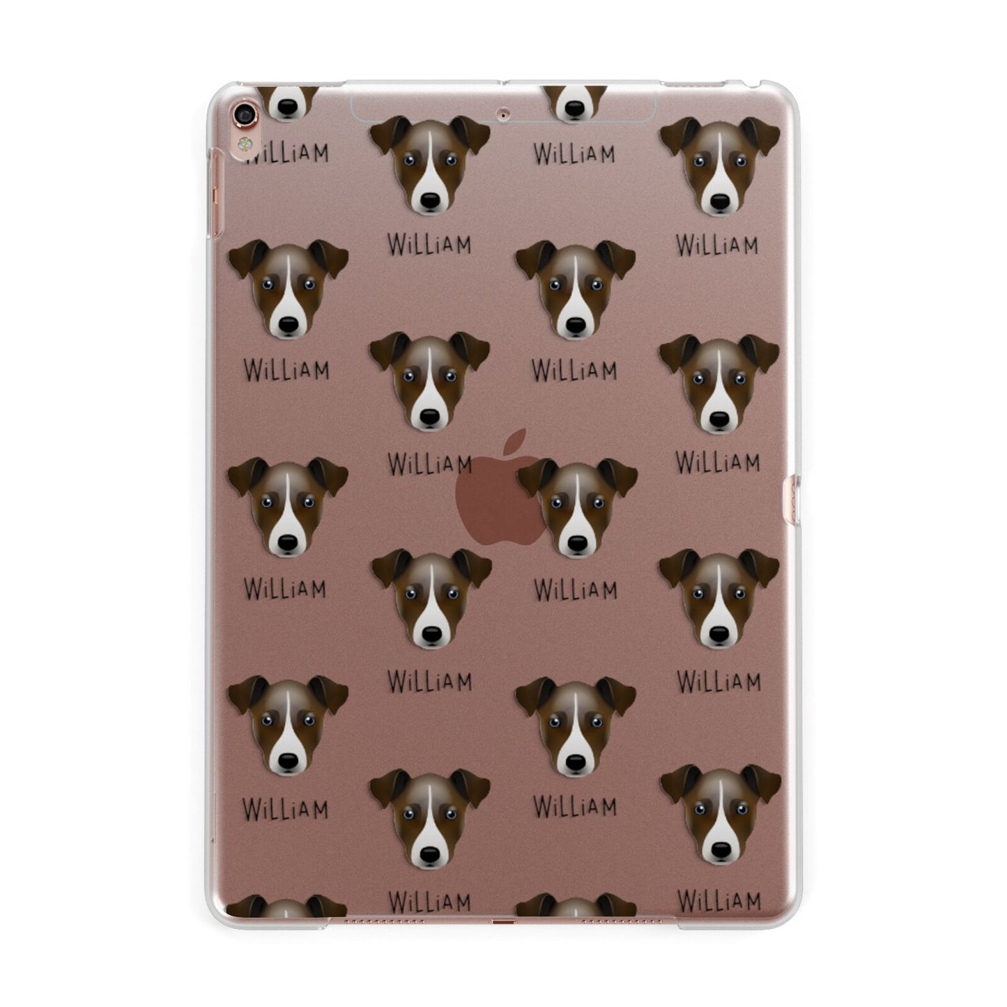 Chi Staffy Bull Icon with Name Apple iPad Rose Gold Case