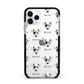 Chi Staffy Bull Icon with Name Apple iPhone 11 Pro in Silver with Black Impact Case
