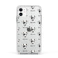 Chi Staffy Bull Icon with Name Apple iPhone 11 in White with White Impact Case
