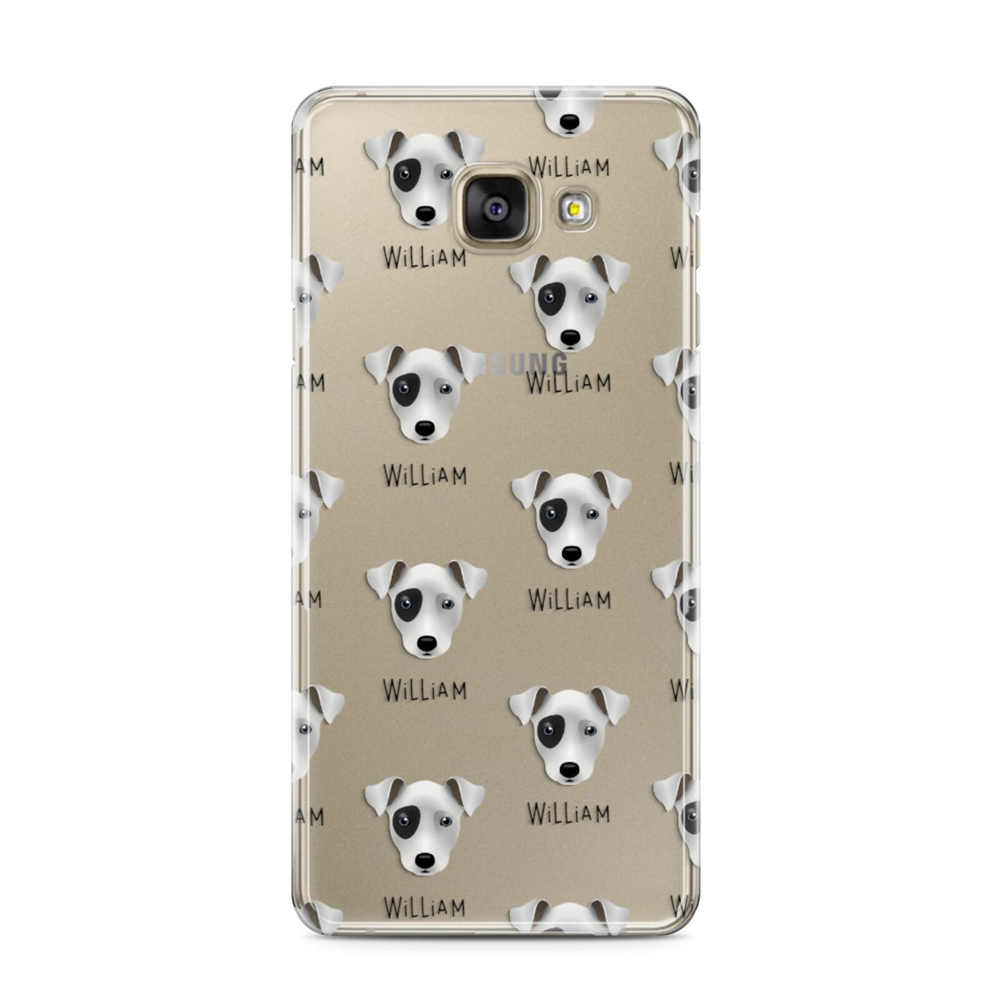 Chi Staffy Bull Icon with Name Samsung Galaxy A3 2016 Case on gold phone