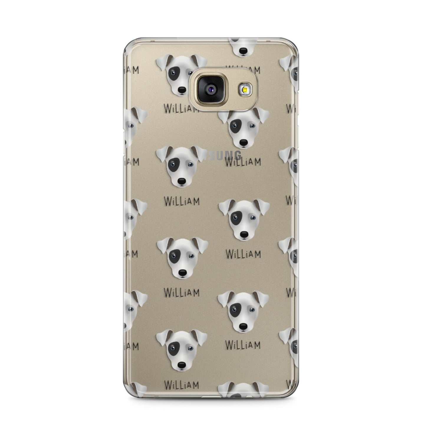 Chi Staffy Bull Icon with Name Samsung Galaxy A5 2016 Case on gold phone