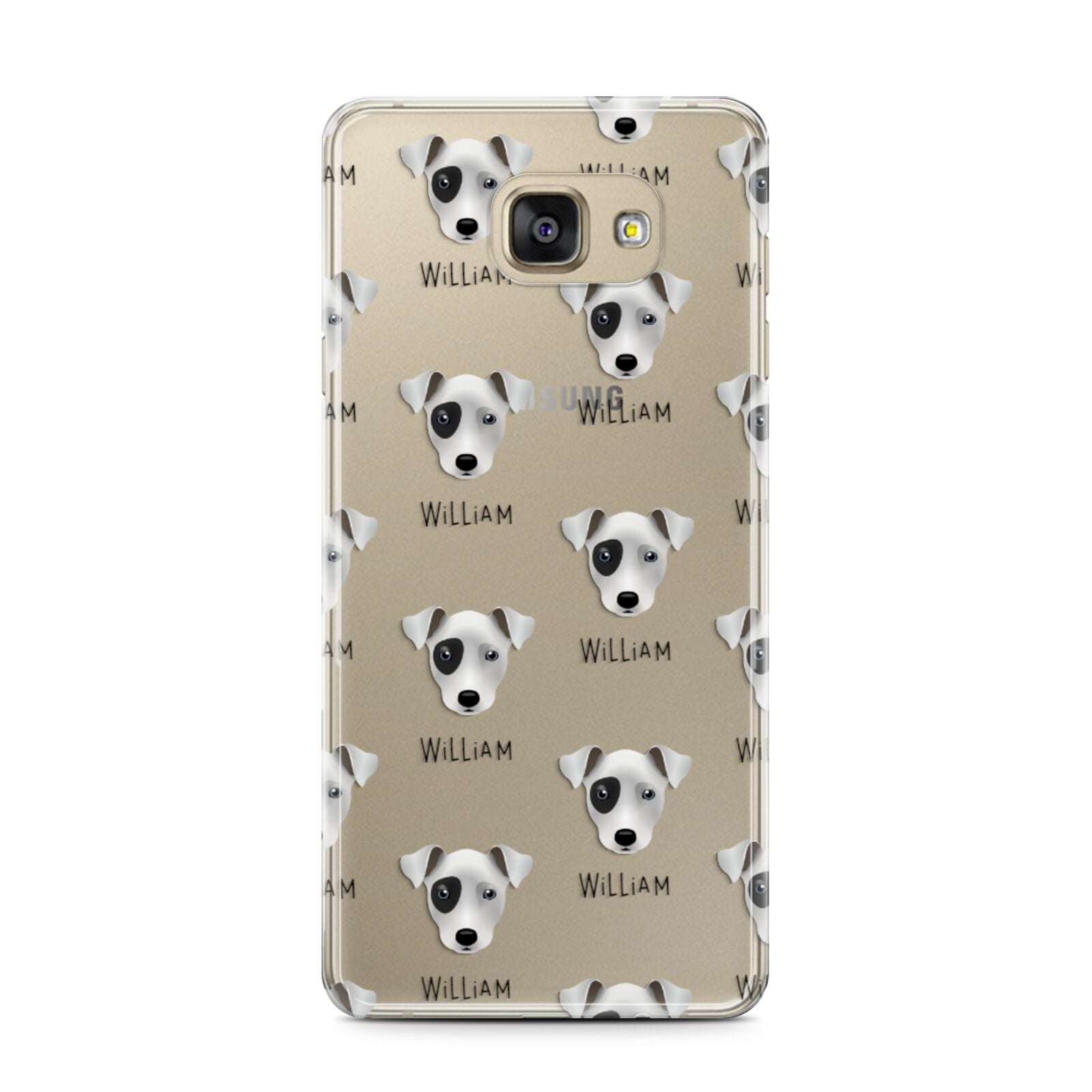 Chi Staffy Bull Icon with Name Samsung Galaxy A7 2016 Case on gold phone