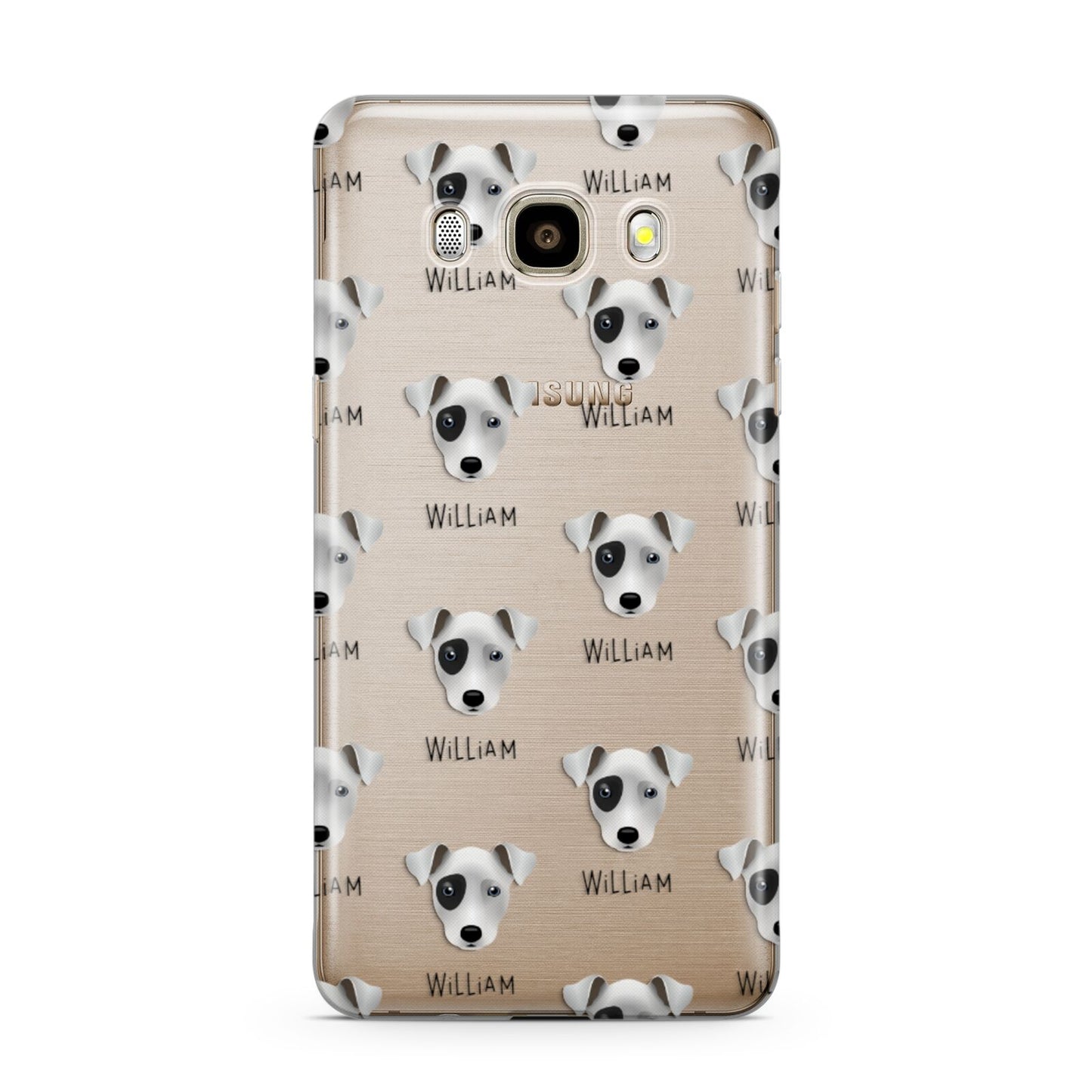 Chi Staffy Bull Icon with Name Samsung Galaxy J7 2016 Case on gold phone