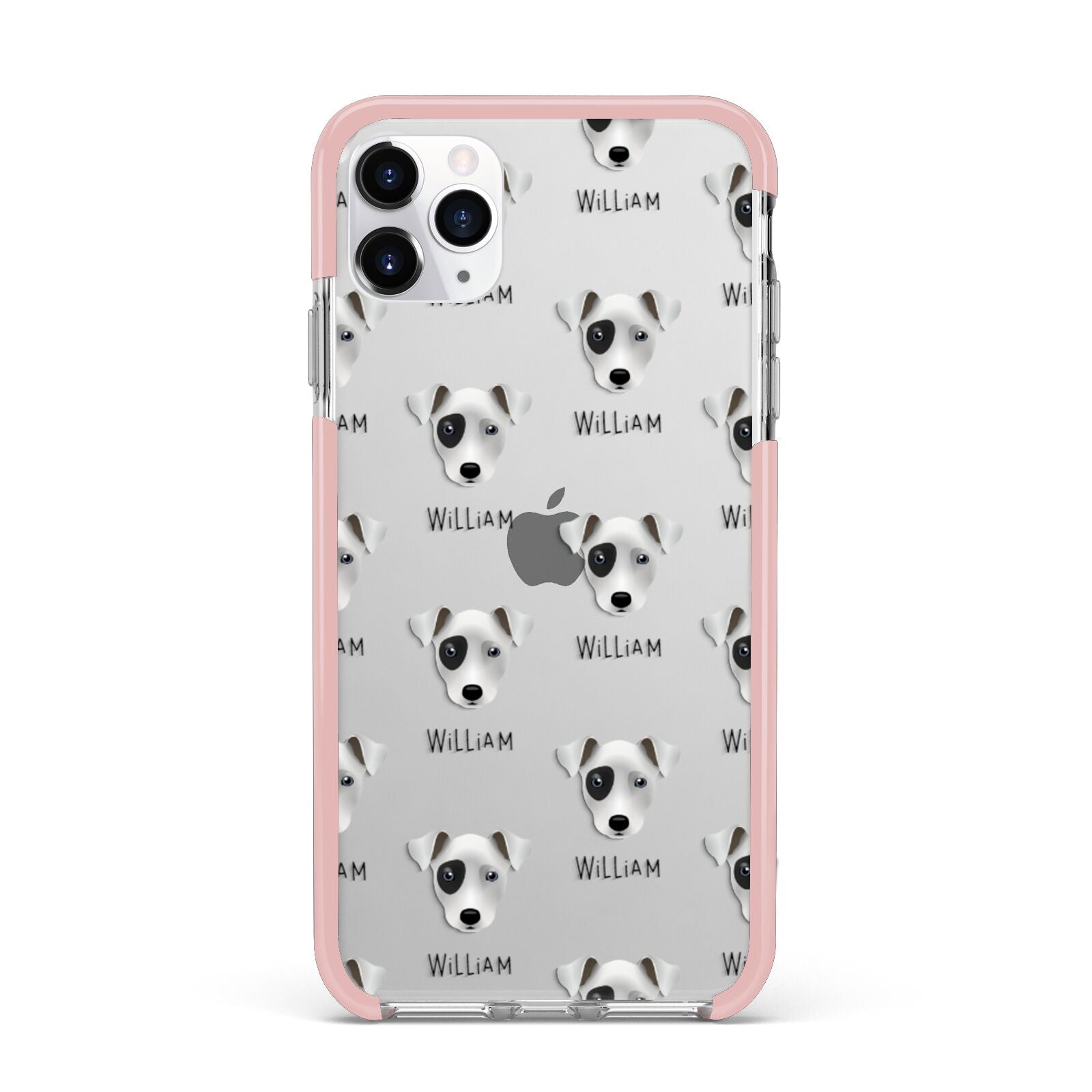 Chi Staffy Bull Icon with Name iPhone 11 Pro Max Impact Pink Edge Case