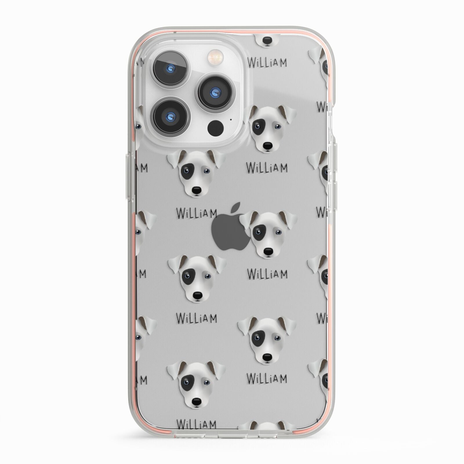 Chi Staffy Bull Icon with Name iPhone 13 Pro TPU Impact Case with Pink Edges