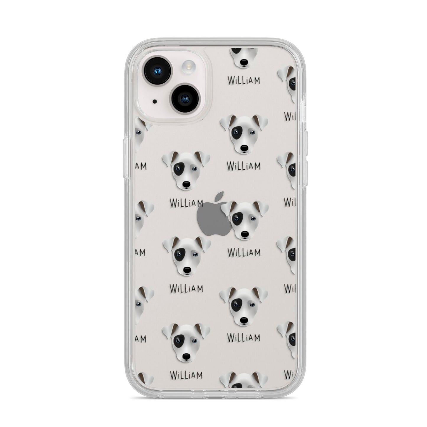 Chi Staffy Bull Icon with Name iPhone 14 Plus Clear Tough Case Starlight