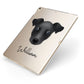 Chi Staffy Bull Personalised Apple iPad Case on Gold iPad Side View
