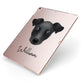 Chi Staffy Bull Personalised Apple iPad Case on Rose Gold iPad Side View