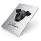 Chi Staffy Bull Personalised Apple iPad Case on Silver iPad Side View