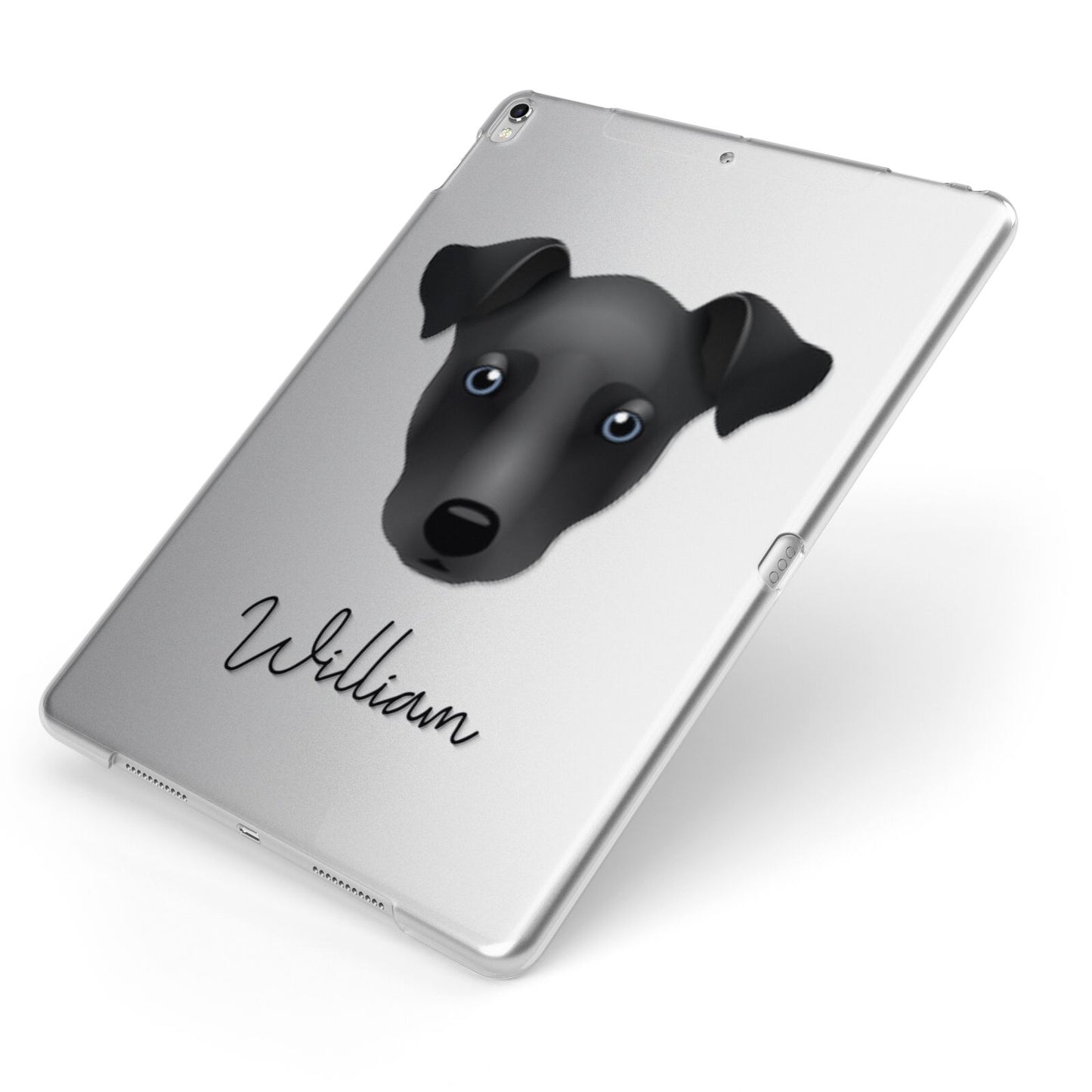 Chi Staffy Bull Personalised Apple iPad Case on Silver iPad Side View