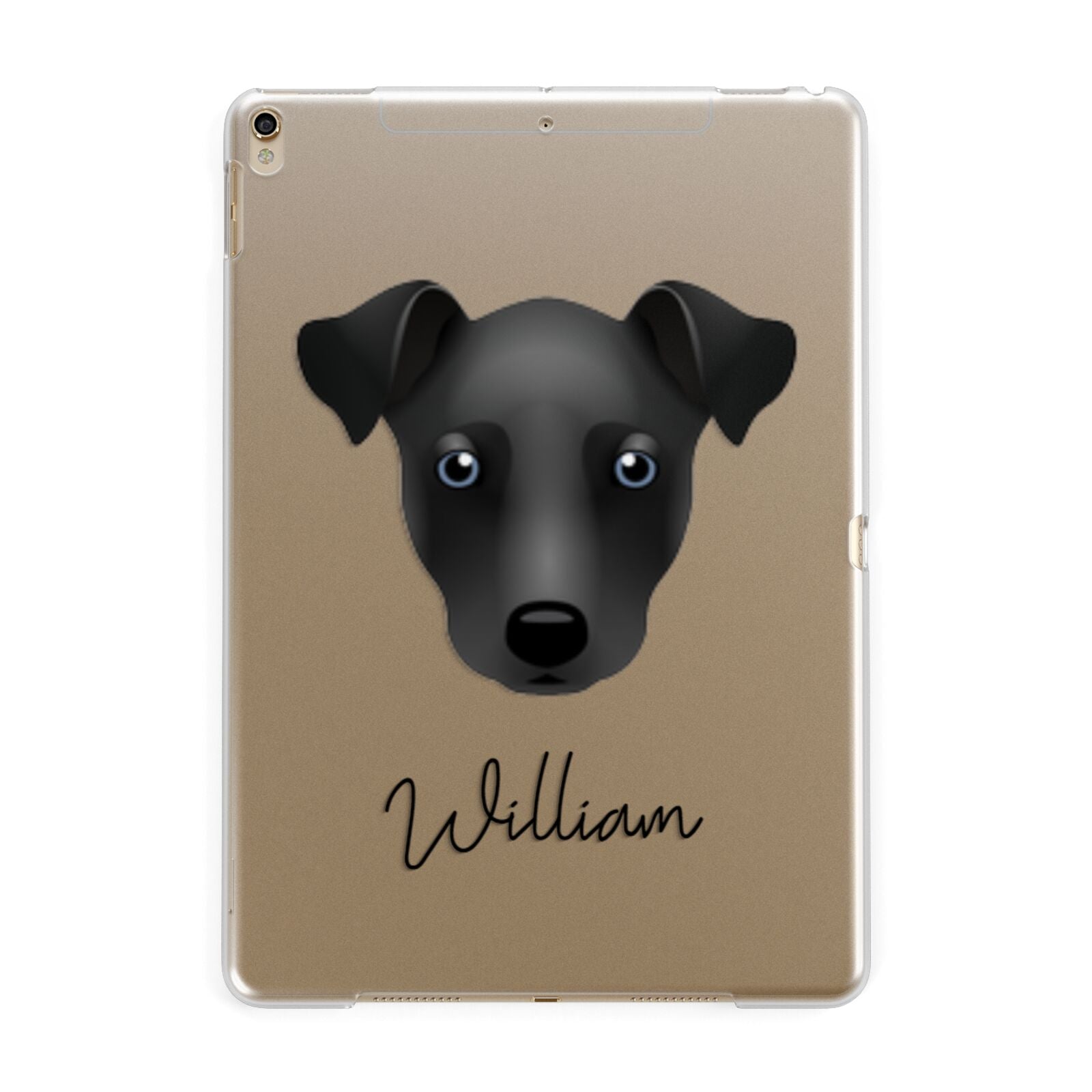 Chi Staffy Bull Personalised Apple iPad Gold Case