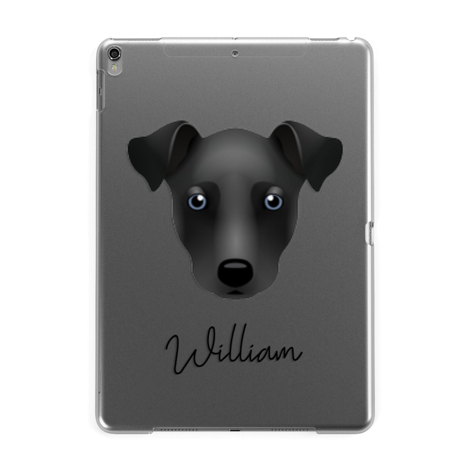 Chi Staffy Bull Personalised Apple iPad Grey Case