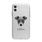 Chi Staffy Bull Personalised Apple iPhone 11 in White with Bumper Case