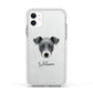 Chi Staffy Bull Personalised Apple iPhone 11 in White with White Impact Case