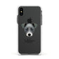 Chi Staffy Bull Personalised Apple iPhone Xs Impact Case White Edge on Black Phone