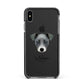 Chi Staffy Bull Personalised Apple iPhone Xs Max Impact Case Black Edge on Black Phone