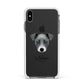 Chi Staffy Bull Personalised Apple iPhone Xs Max Impact Case White Edge on Black Phone