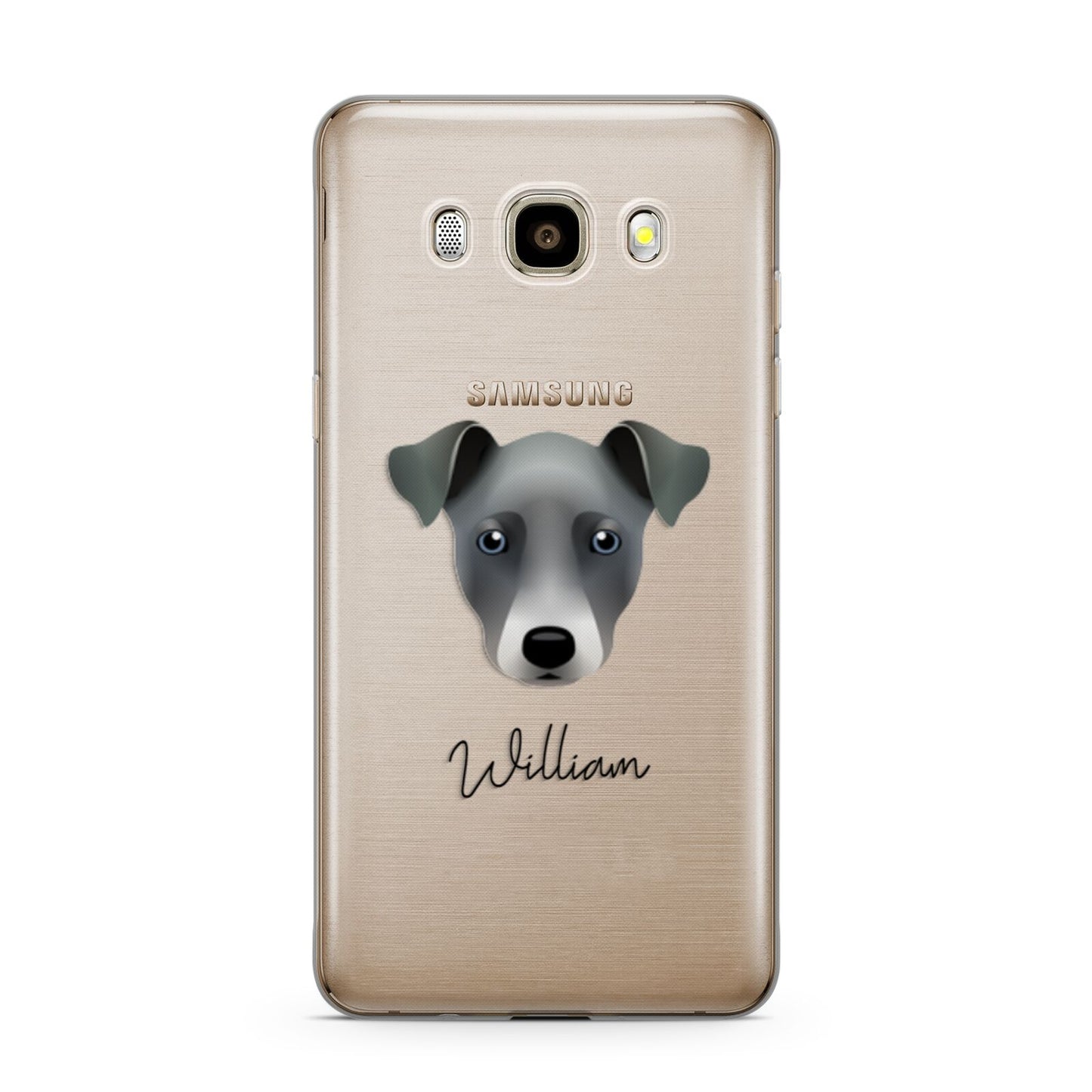 Chi Staffy Bull Personalised Samsung Galaxy J7 2016 Case on gold phone