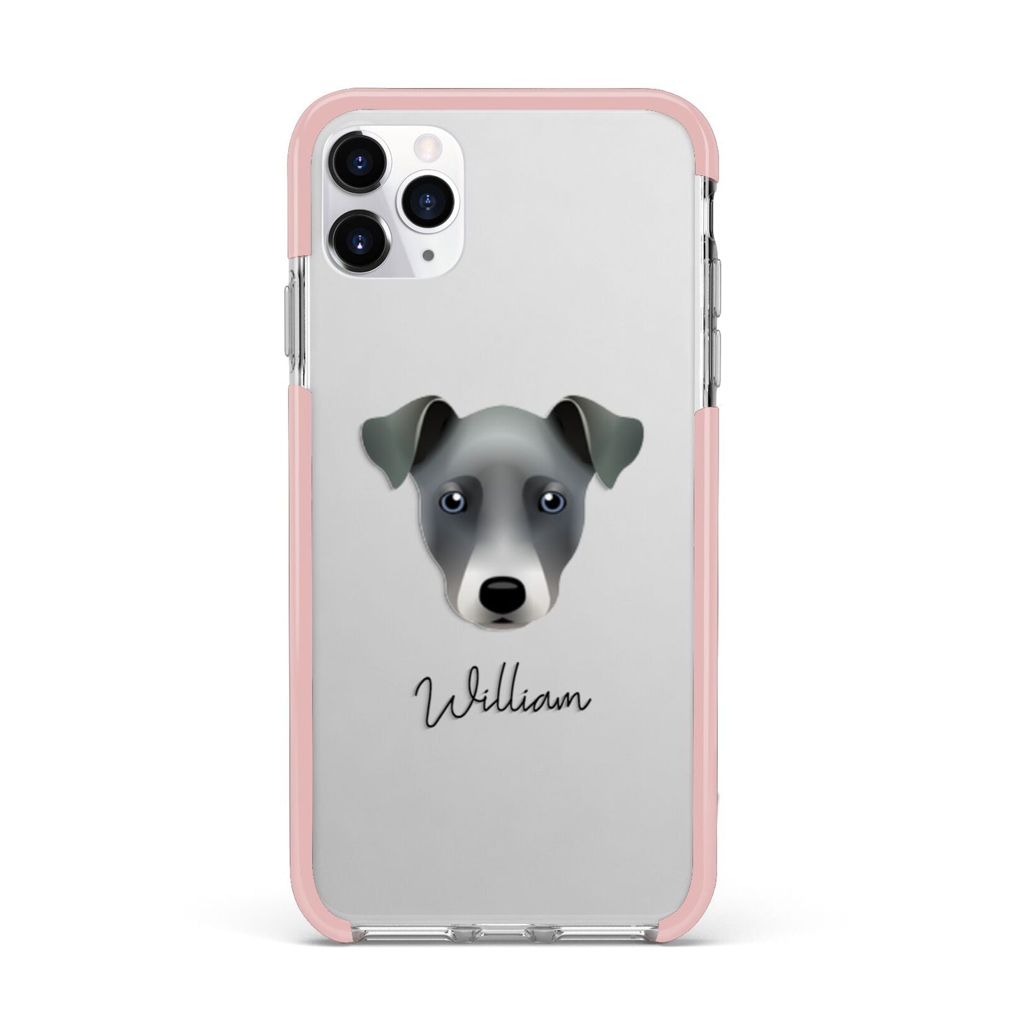 Chi Staffy Bull Personalised iPhone 11 Pro Max Impact Pink Edge Case