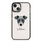Chi Staffy Bull Personalised iPhone 13 Black Impact Case on Silver phone