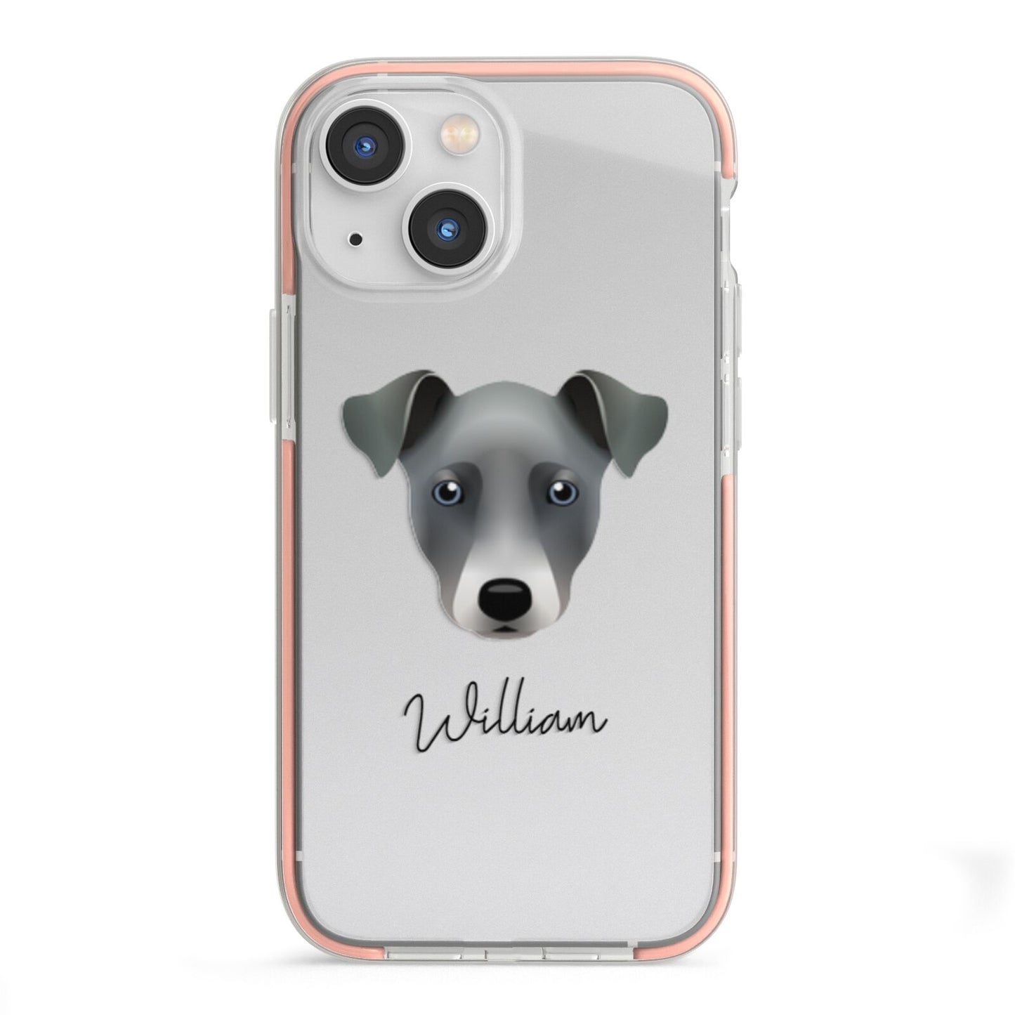 Chi Staffy Bull Personalised iPhone 13 Mini TPU Impact Case with Pink Edges