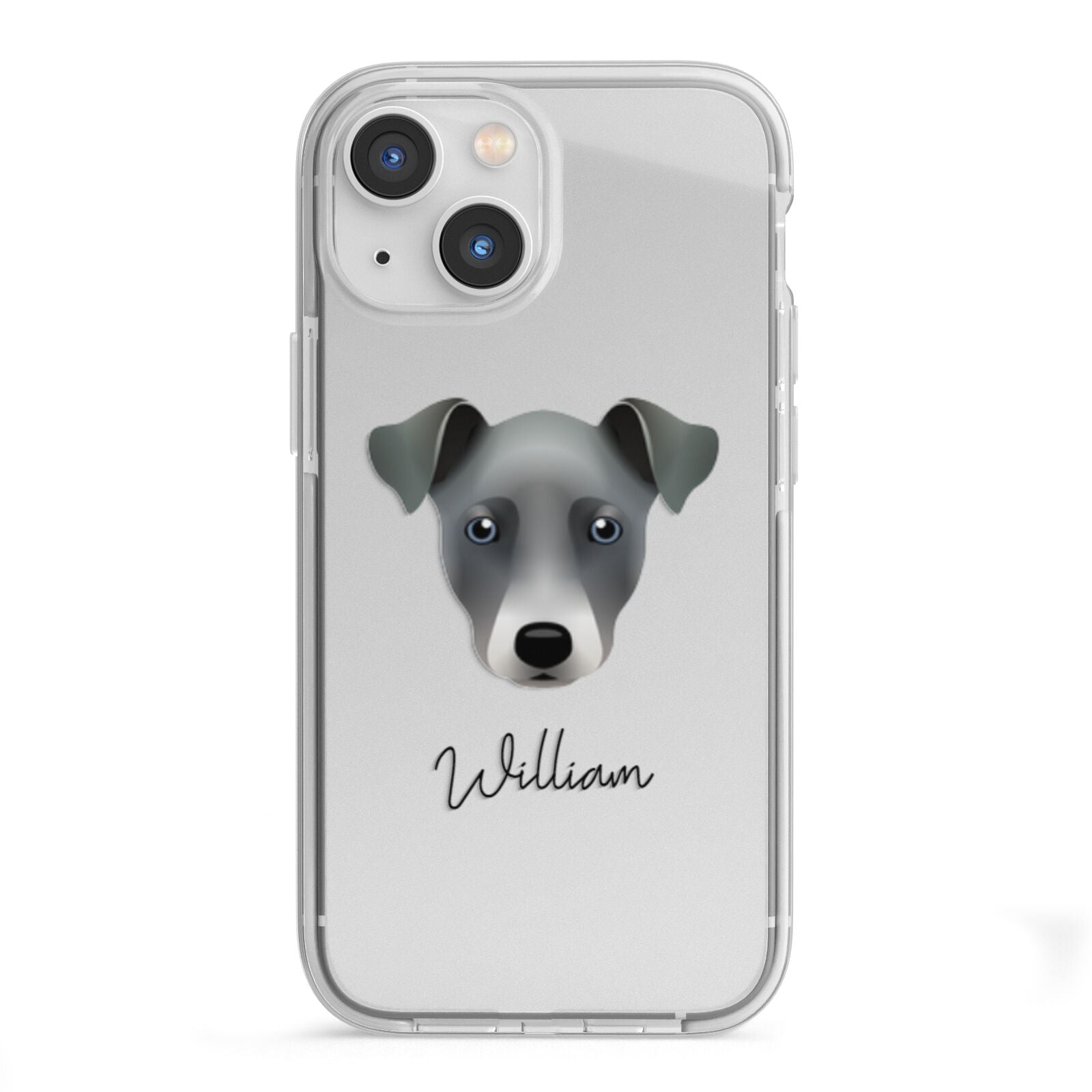 Chi Staffy Bull Personalised iPhone 13 Mini TPU Impact Case with White Edges