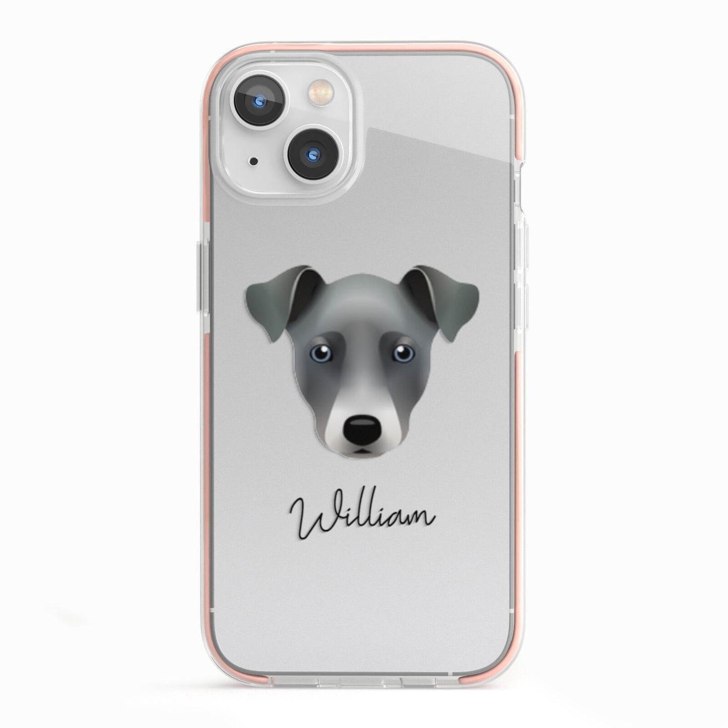 Chi Staffy Bull Personalised iPhone 13 TPU Impact Case with Pink Edges
