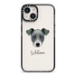 Chi Staffy Bull Personalised iPhone 14 Black Impact Case on Silver phone