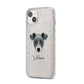Chi Staffy Bull Personalised iPhone 14 Plus Glitter Tough Case Starlight Angled Image