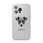 Chi Staffy Bull Personalised iPhone 14 Pro Max Glitter Tough Case Silver
