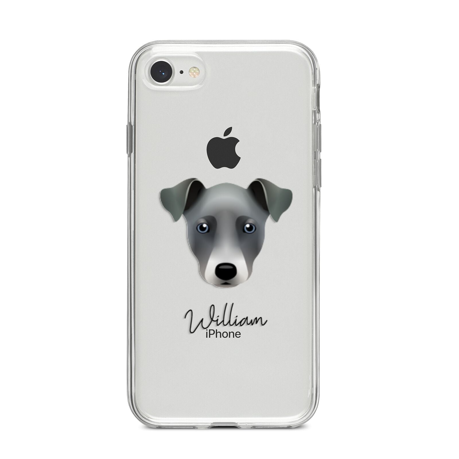 Chi Staffy Bull Personalised iPhone 8 Bumper Case on Silver iPhone