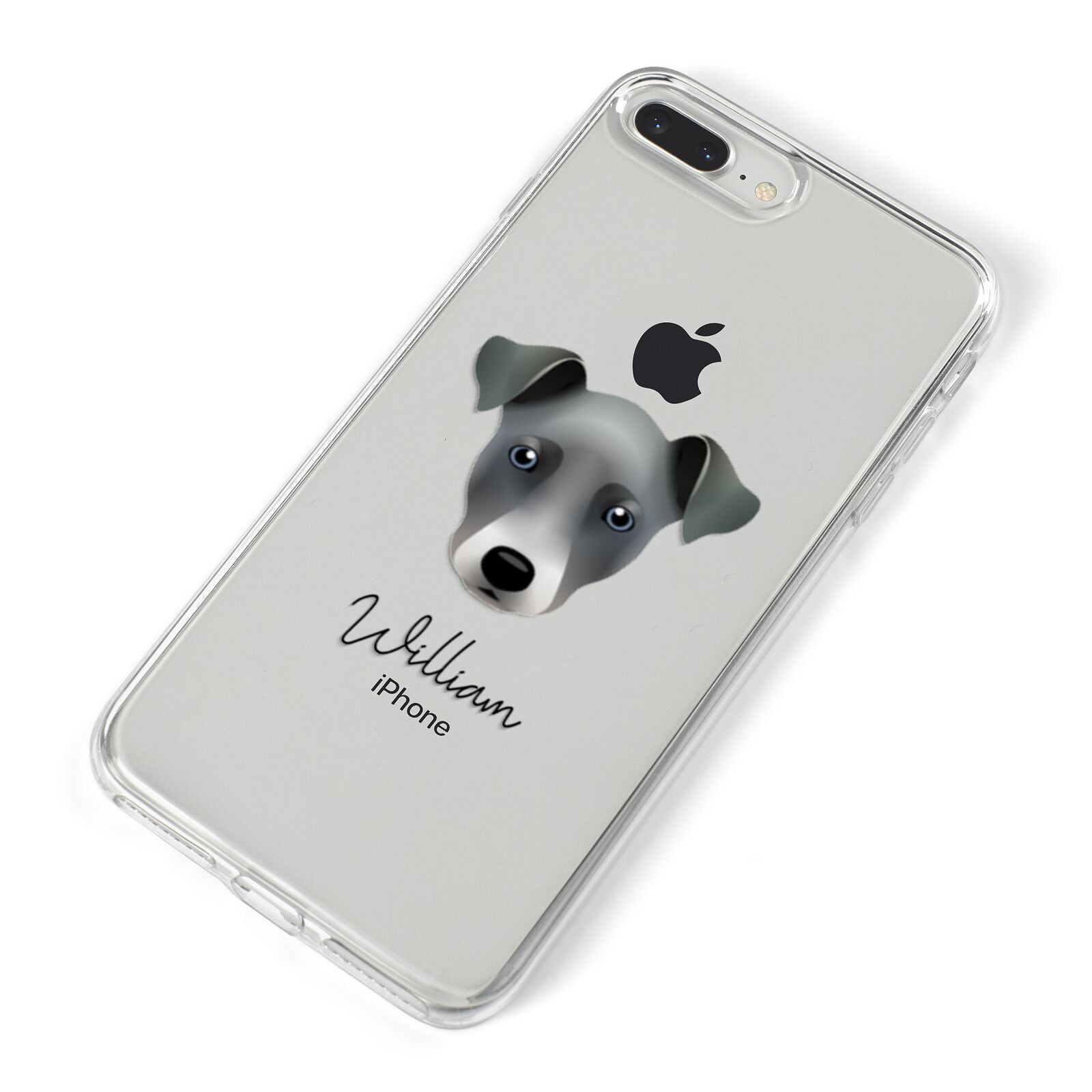 Chi Staffy Bull Personalised iPhone 8 Plus Bumper Case on Silver iPhone Alternative Image