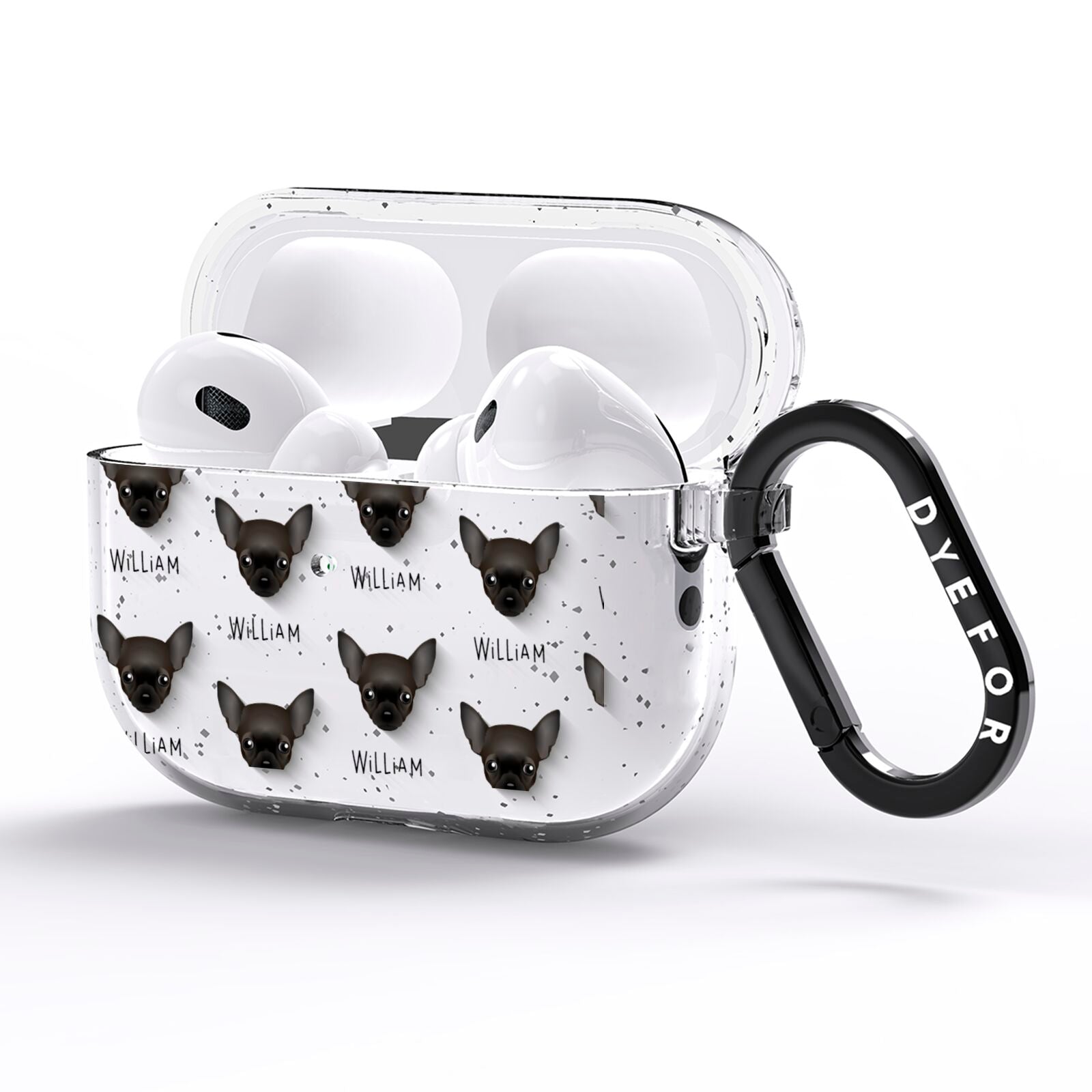 Chihuahua Icon with Name AirPods Pro Glitter Case Side Image