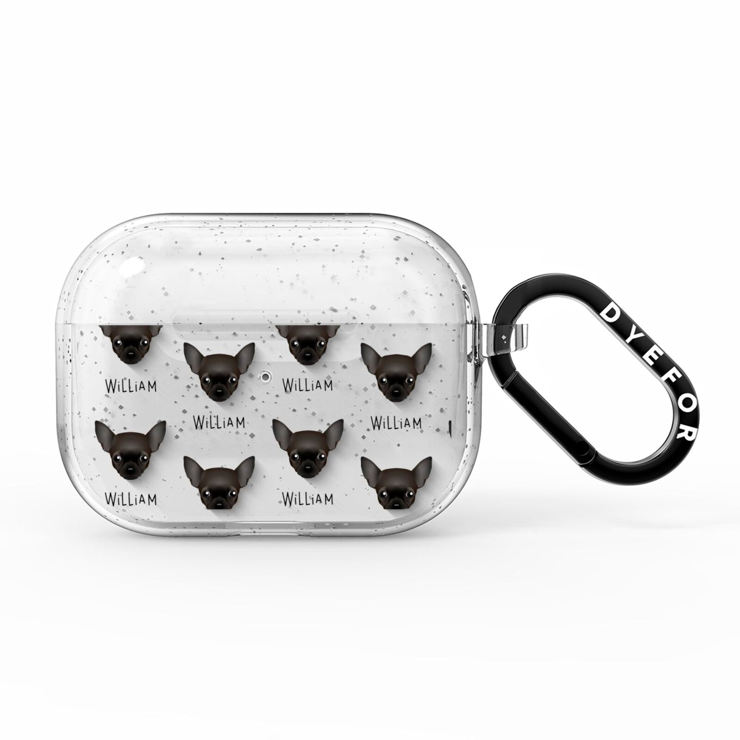 Chihuahua Icon with Name AirPods Pro Glitter Case