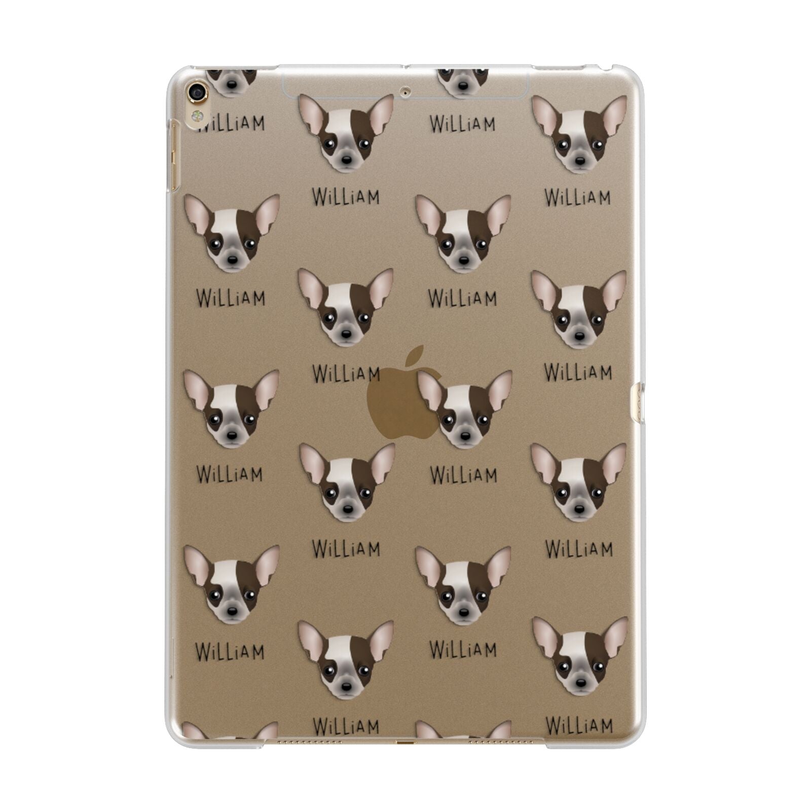 Chihuahua Icon with Name Apple iPad Gold Case