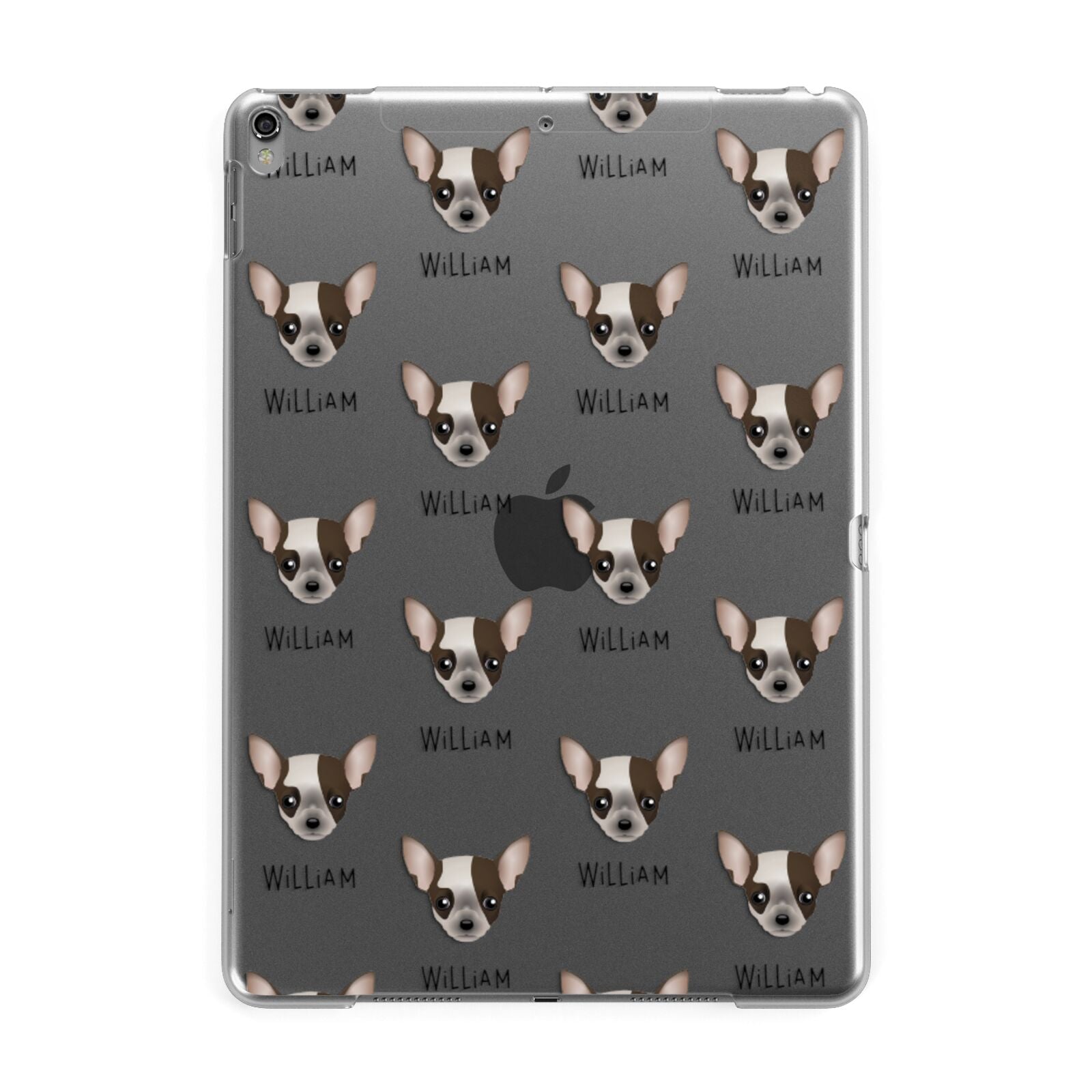 Chihuahua Icon with Name Apple iPad Grey Case