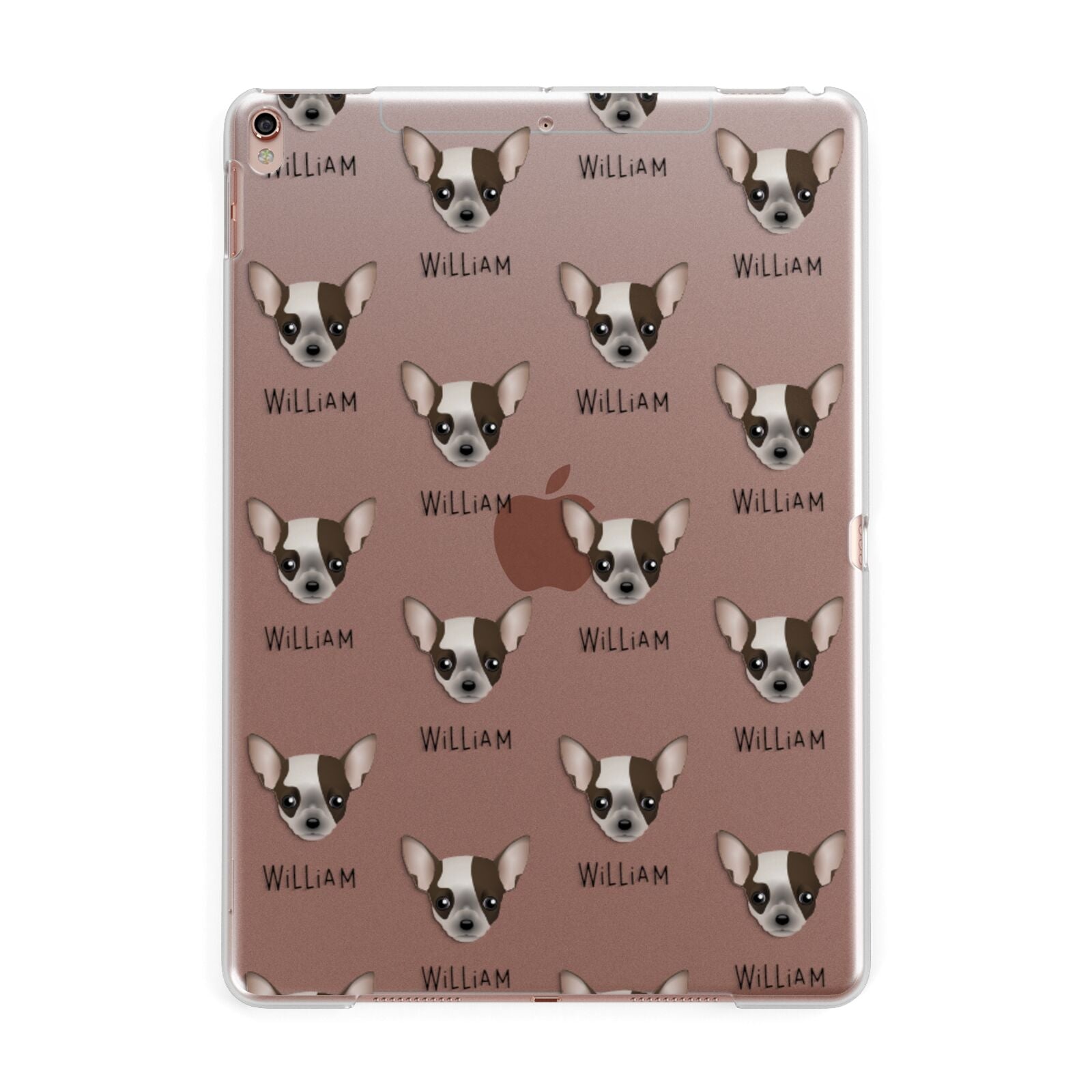 Chihuahua Icon with Name Apple iPad Rose Gold Case