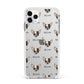Chihuahua Icon with Name Apple iPhone 11 Pro Max in Silver with White Impact Case