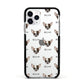Chihuahua Icon with Name Apple iPhone 11 Pro in Silver with Black Impact Case