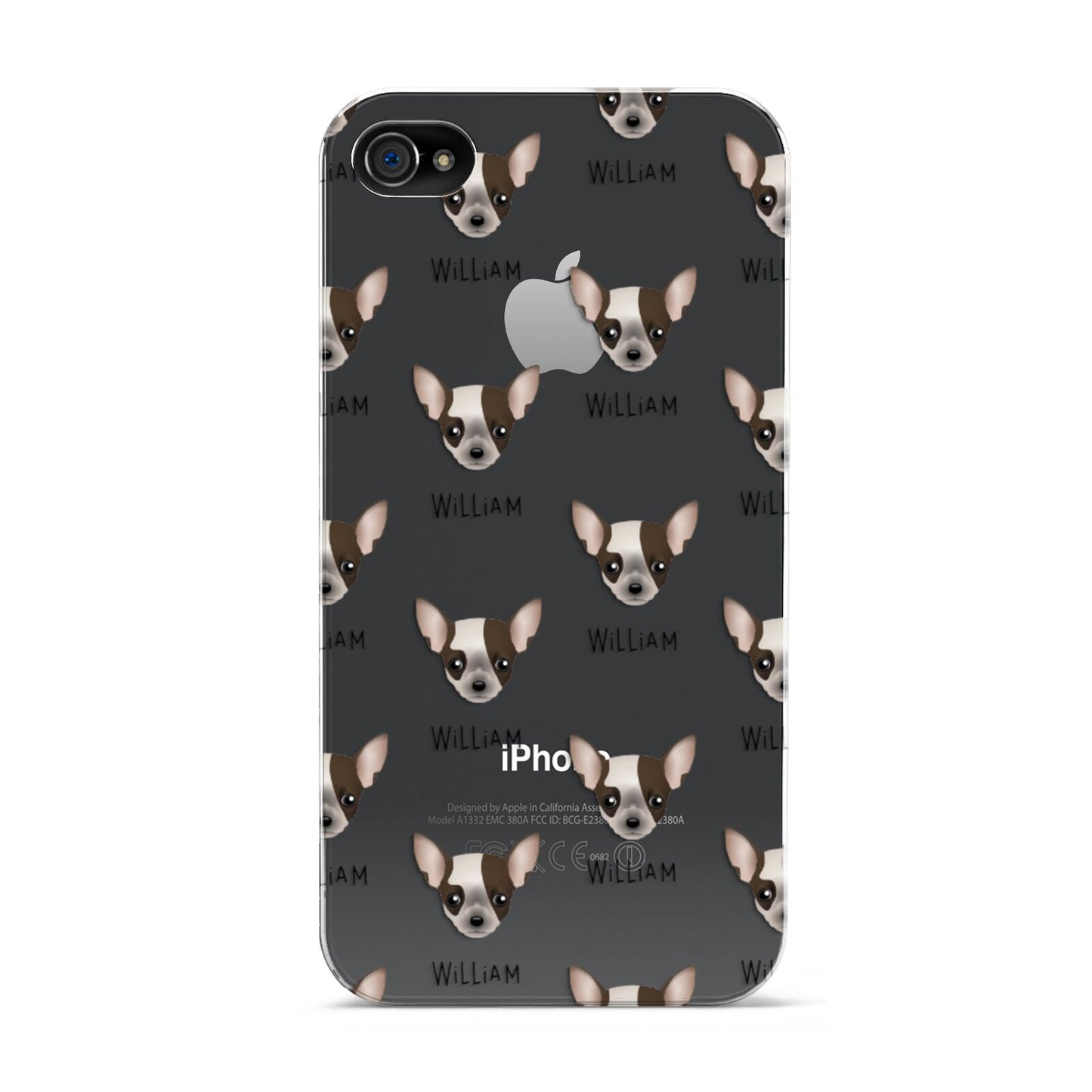 Chihuahua Icon with Name Apple iPhone 4s Case
