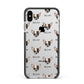 Chihuahua Icon with Name Apple iPhone Xs Max Impact Case Black Edge on Silver Phone