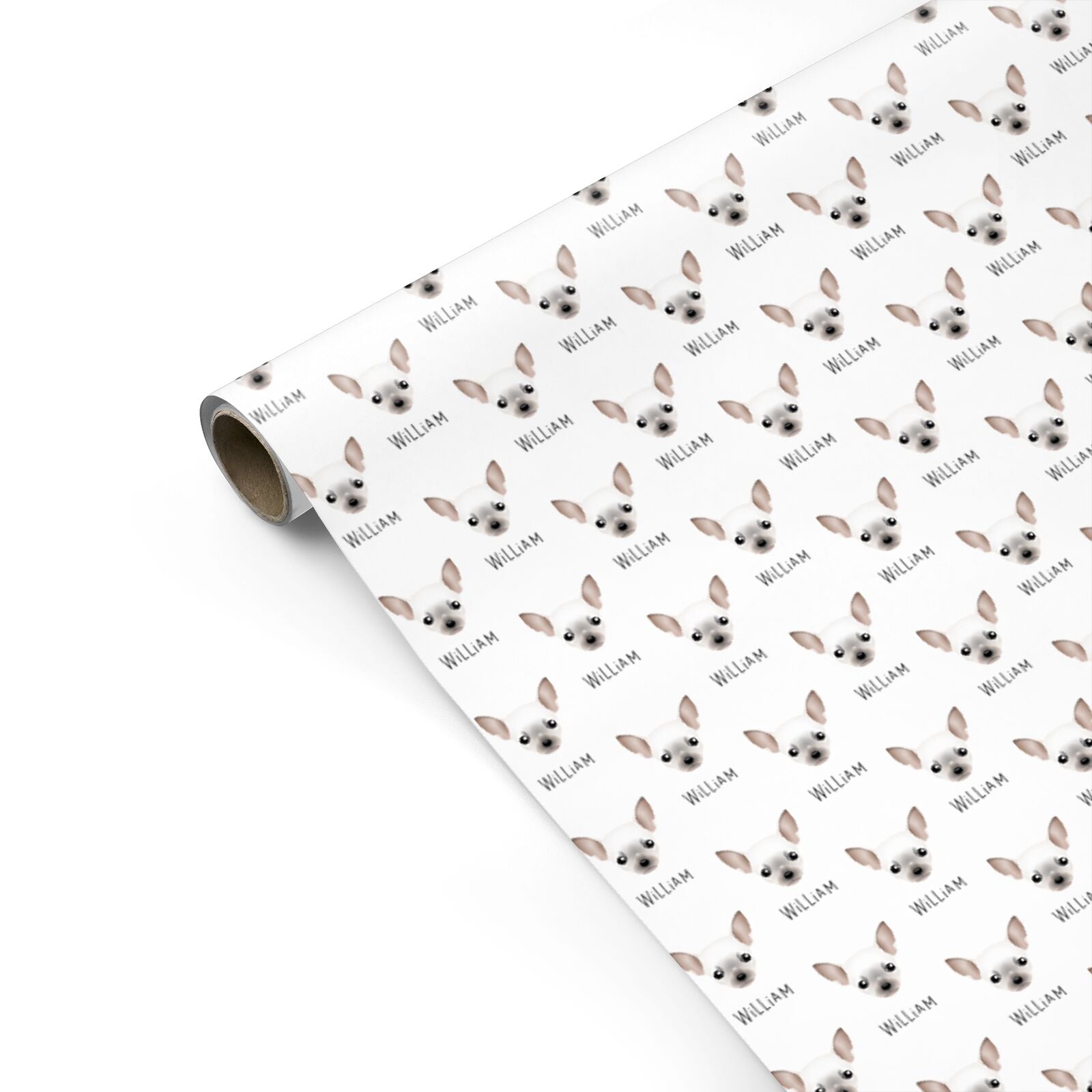 Chihuahua Icon with Name Personalised Gift Wrap