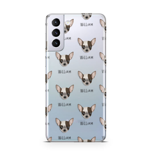 Chihuahua Icon with Name Samsung S21 Plus Phone Case