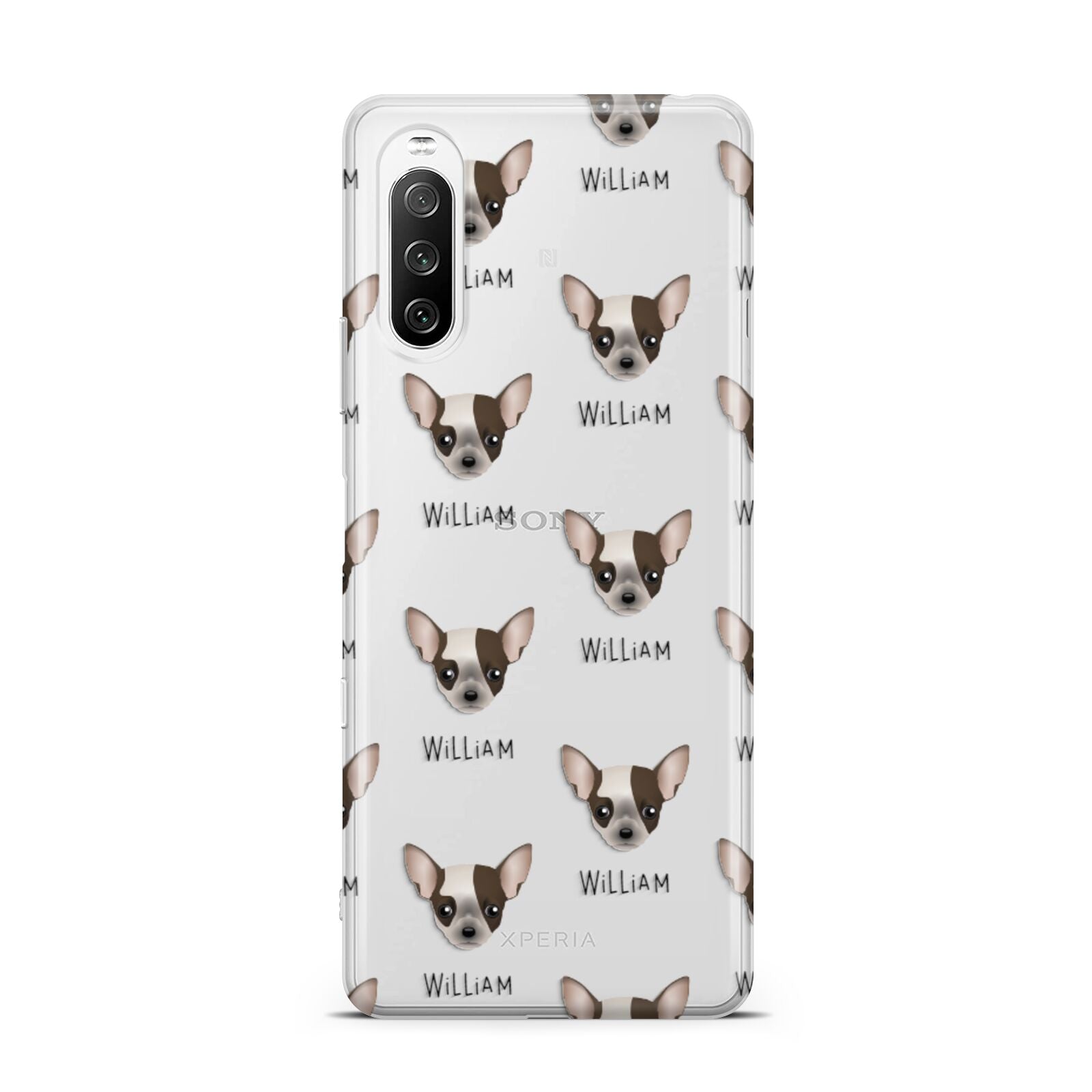 Chihuahua Icon with Name Sony Xperia 10 III Case