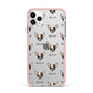 Chihuahua Icon with Name iPhone 11 Pro Max Impact Pink Edge Case