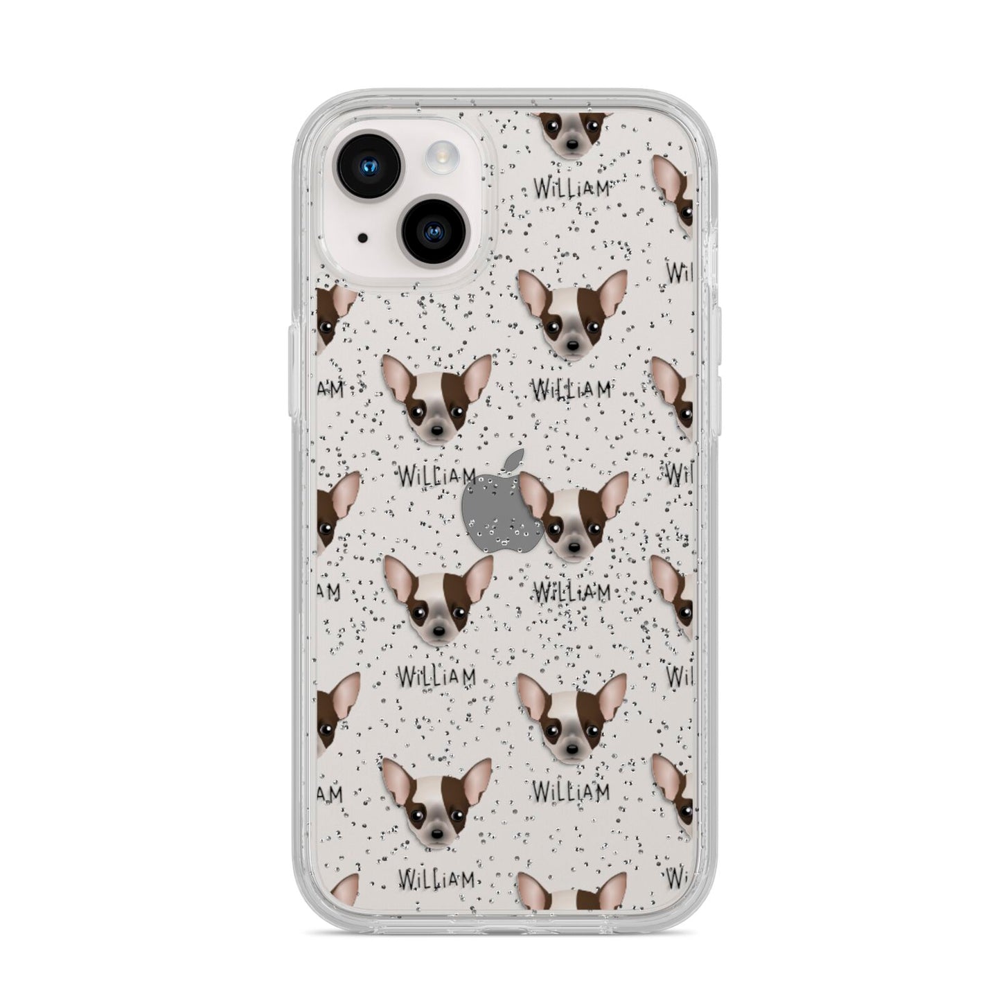 Chihuahua Icon with Name iPhone 14 Plus Glitter Tough Case Starlight