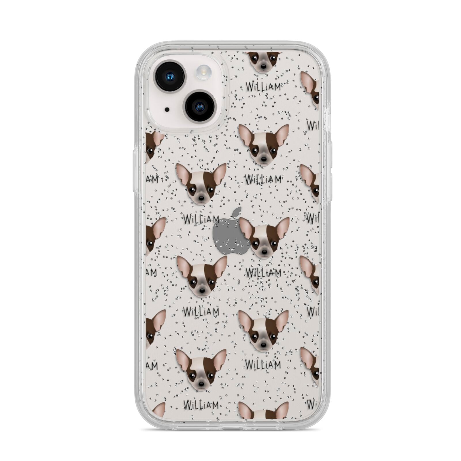 Chihuahua Icon with Name iPhone 14 Plus Glitter Tough Case Starlight